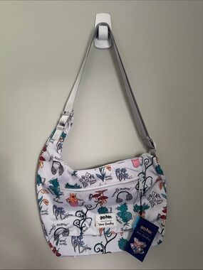 Vera Bradley White Harry Potter Printed Shoulder Bag with Colorful Motifs